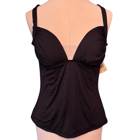 Cole Of California Other - Cole of California Tankini Top Women Medium Black Swimsuit Convertible NEW